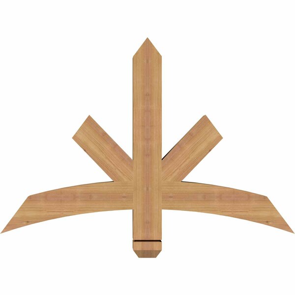 Ekena Millwork Alberta Smooth Timber Gable Bracket, Western Red Cedar, 36"W x 24"H x 3 1/2"D x 3 1/2"F, 16/12 Pitch GBW036X24X0404ALB00SWR - main
